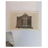 Vintage postcards and a souvenir watch highlighting The Saint Paul Hotel in Saint Paul, Minnesota