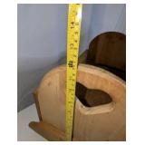 Antique wood doll rocking cradle