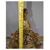 Gold tone floral snack tray carousel