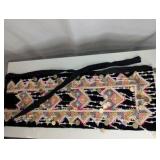 Traditional Hmong "Paj Ntaub" sash, 1937 coins