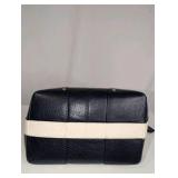 Coach Mickie Drawstring bag in dark navy and white spectator pebble leather