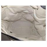Coach Mickie Drawstring bag in dark navy and white spectator pebble leather