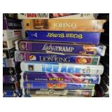 Vintage untested Zenith VHS recorder with huge VHS Tape Lot, Including Black Diamond Disney Jungle Book, Lion King, Lady and the Tramp Movies