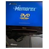 Memorex 10.2" portable DVD player with DVD Lot