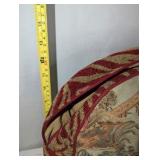 Vintage tapestry bag, an intricate oriental garden scene