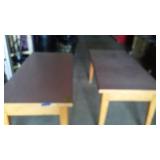 Wood Base Laminate Top Tables (2) Solid Condition.