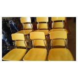 Yellow Molded Plastic Chairs (15).