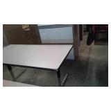 Metal Office Desk, Laminate Table and Wilson Jones Data Cabinet.