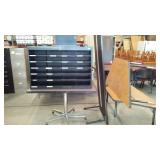 Laminate Tables (4) and Mail Organizers (2).