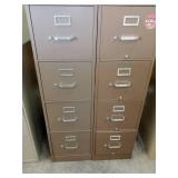 4 Drawer File Cabinet (2). Beige