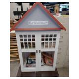 Little Free Book Library Case Display and Table.