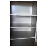 Metal 2-Door Cabinet and 5 Shelf Bookshelf.