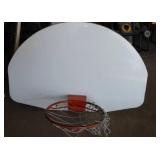 White basketball backboard, Hoop and Net.