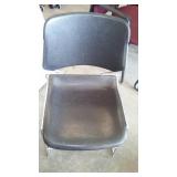Matrix Plastic chrome and chair with rolling storage cart (4) and Hon Office Arm Chairs (5).