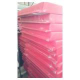 Red Vinyl-Covered Gymnasium Safety Wall Padding with Foam Core (22).