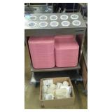 Lincoln Tray Dispensing Cart with Serving Trays
