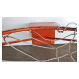 White basketball backboard, Hoop and Net.