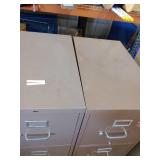 4 Drawer File Cabinet (2). Tan, Unlocked
