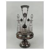 Antique Victorian Silver Plate Cruet Set