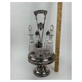 Antique Victorian Silver Plate Cruet Set