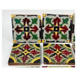 14 Mexican Taravera Ceramic Tiles
