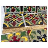 14 Mexican Taravera Ceramic Tiles