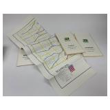 Four 1983 Burlington Northern State Railroad Maps - Nebraska, Kansas, Missouri, Arkansas