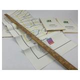 Four 1983 Burlington Northern State Railroad Maps - Nebraska, Kansas, Missouri, Arkansas