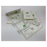 Five 1983 Burlington Northern State Railroad Maps - Montana, Wyoming, Oregon/California, Washington/Idaho, Colorado