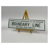 US Dept. of Interior National Park Service Boundary Line Sign