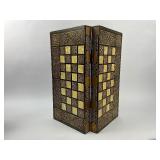 Mother of Pearl & Wood inlay Chess and Backgammon Board - No pieces