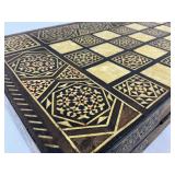 Mother of Pearl & Wood inlay Chess and Backgammon Board - No pieces