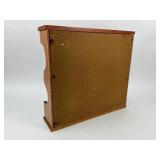 Vintage Wood Wall Shelf with Drawers