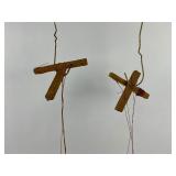 Two Vintage Mexican Folk Art Marionette Puppets