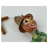 Two Vintage Mexican Folk Art Marionette Puppets