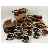 Brown Drip Pottery Lot