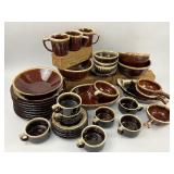 Brown Drip Pottery Lot