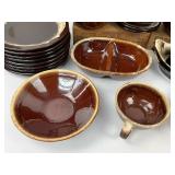 Brown Drip Pottery Lot