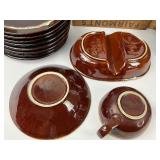 Brown Drip Pottery Lot
