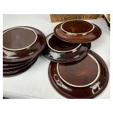 Brown Drip Pottery Lot
