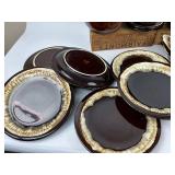 Brown Drip Pottery Lot