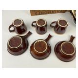 Brown Drip Pottery Lot