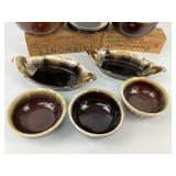 Brown Drip Pottery Lot