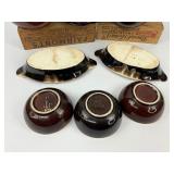 Brown Drip Pottery Lot