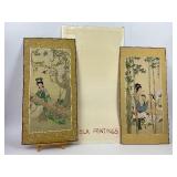 Two Antique Chinese Watercolor on Silk