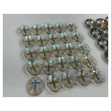 59 Cross Glass Gemstone Religious Pendant
