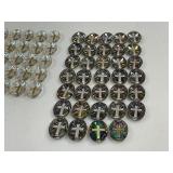 59 Cross Glass Gemstone Religious Pendant