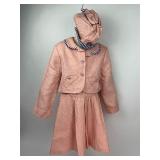 Vintage Clothing Girls Dress and Jacket Set with Hat