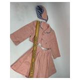 Vintage Clothing Girls Dress and Jacket Set with Hat