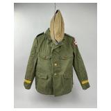 Vintage Clothing Kids Military Style Jacket and Hat